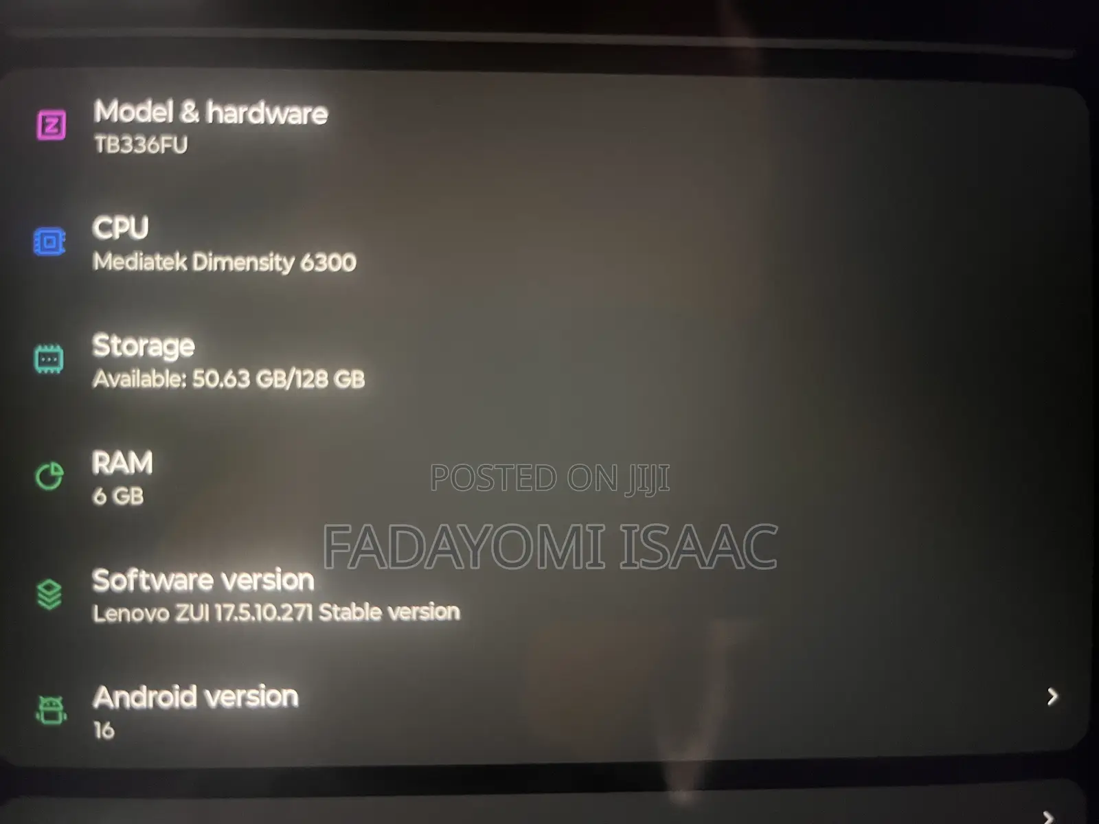 Lenovo Idea Tab 128 GB Gray
