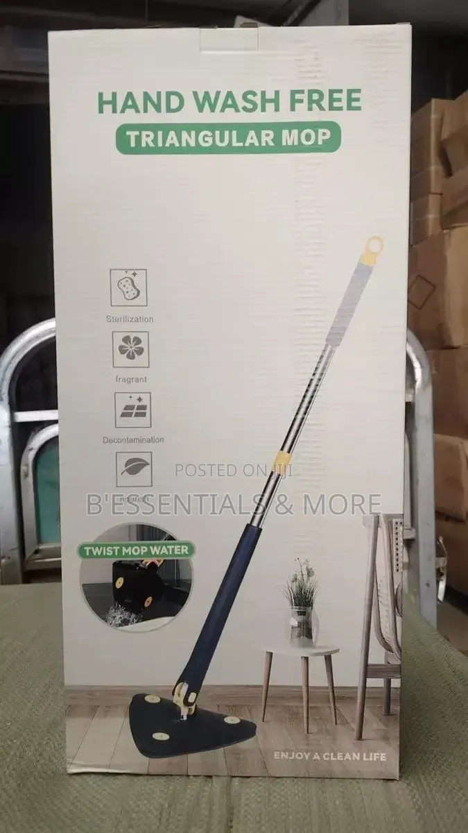 Hand Wash Free Triangular Mop