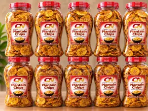 Crunchy, Sweet Plantain Chips Milky Chinchin 100% Natural