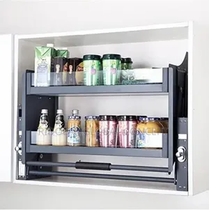 Built-in Glaze Pull Down Rack Storage 80cm