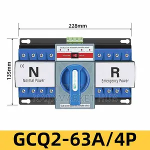 Automatic Change Over Switch:63 Dual Power ATS 4P 63A 400vac