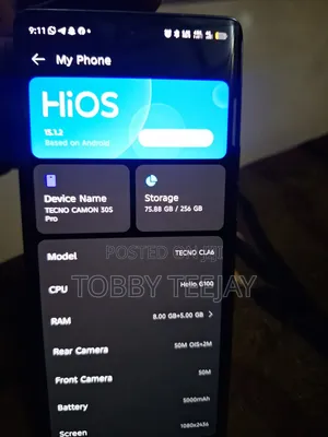 Tecno Camon 30S Pro 256 GB Black