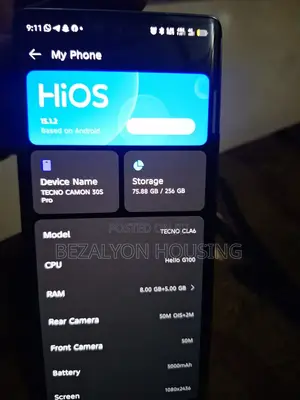 Tecno Camon 30S Pro 256 GB Black