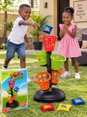 Kids Toss Game Outdoor Target Basket Game Set
