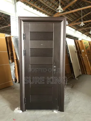 Brand New Brown Security Door – Heavy Duty Metal Entrance Door
