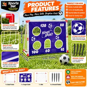 Kids Soccer Training Goal Target Game Set