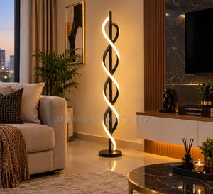 Luxury Spiral Floor Lamp LED, Dimmable Modern Standing Lamp,