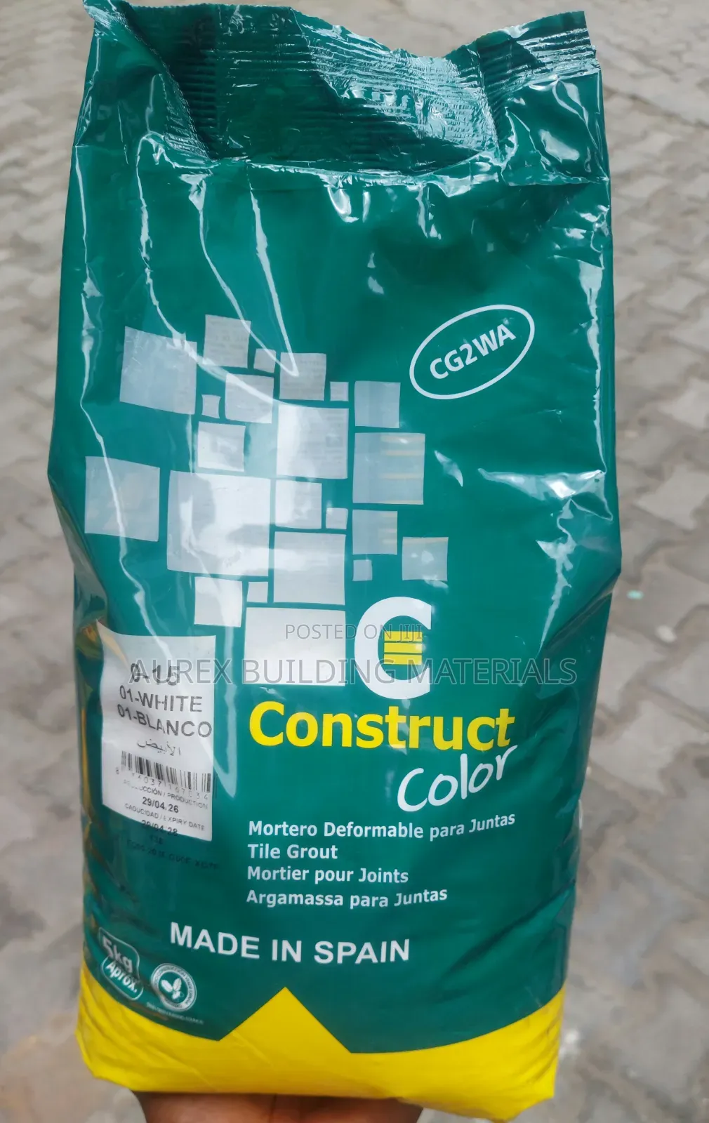 Construct Color Tile Grout Made in Spain