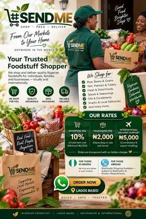 Foodstuff Shopping Service | for Nigerians Home Abroad