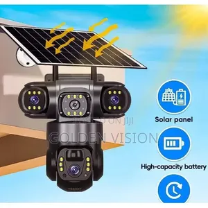 PTZ 3 Lens Solar Powered CCTV Security Camera