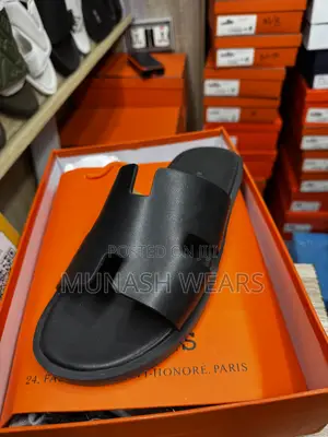 Hermes Flat Sole Leather Slipers 40-46