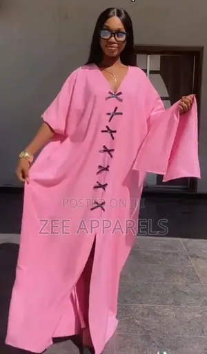 Women’s Pink Bow Kaftan/Bubu Dress