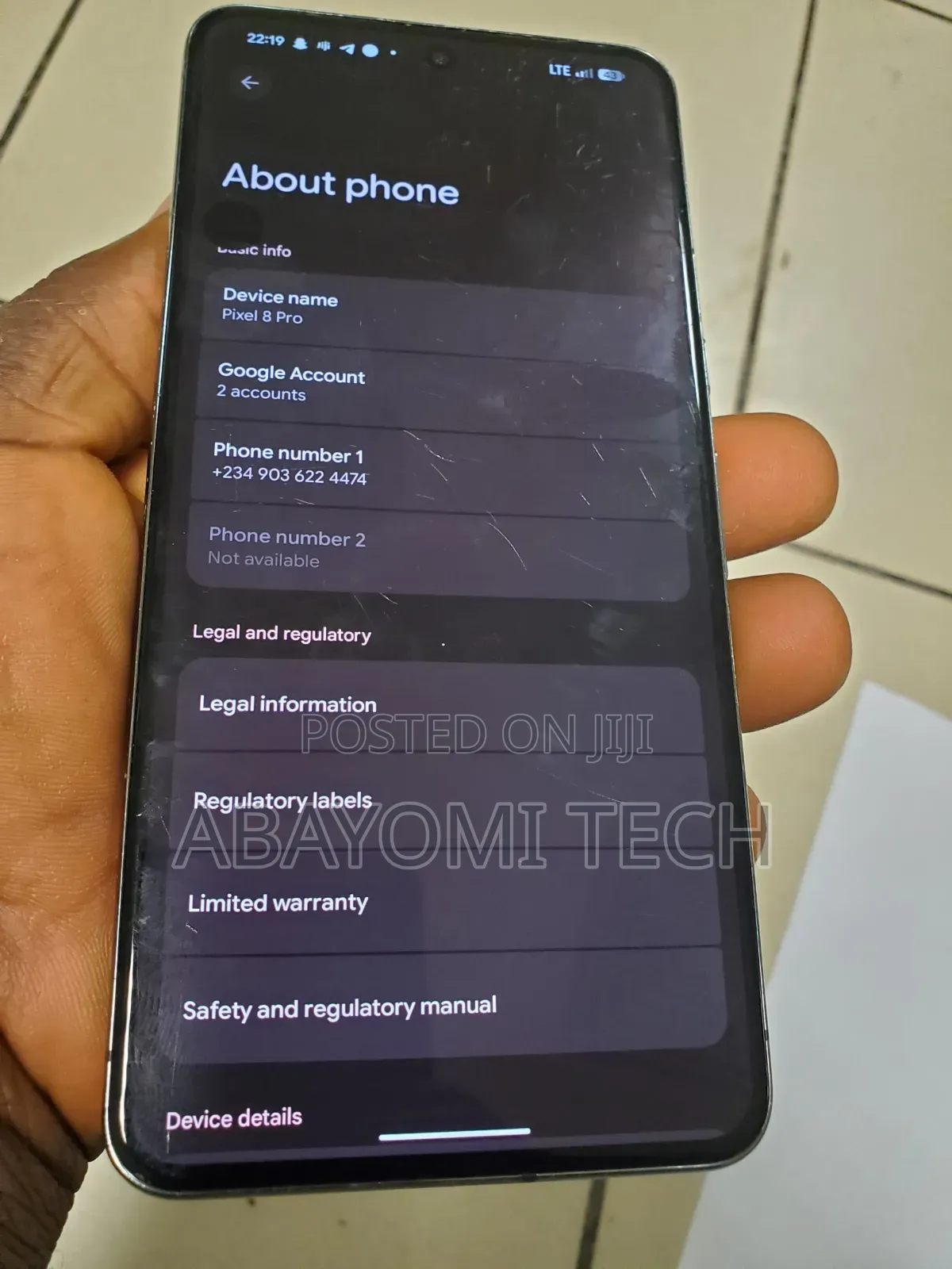 Google Pixel 8 Pro 256 GB Graphite