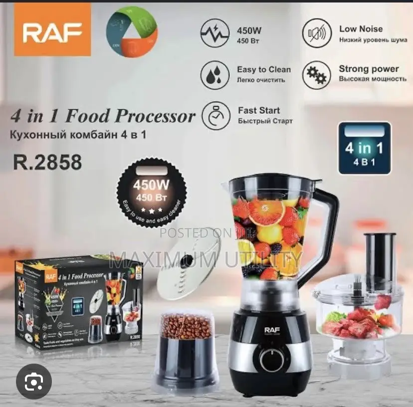 RAF 1600 Watts 4 in 1 Food Processor