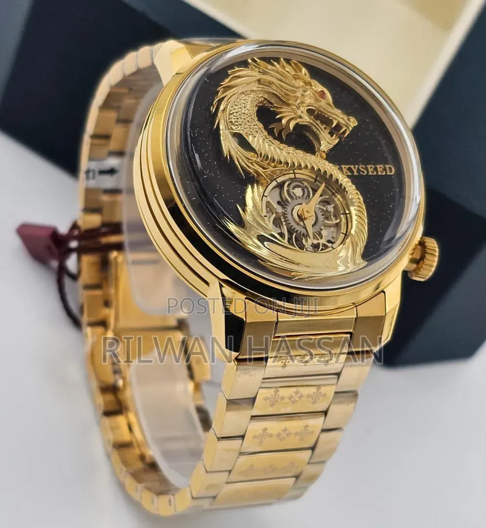 Skyseed Golden Fire Dragon Automatic Watch