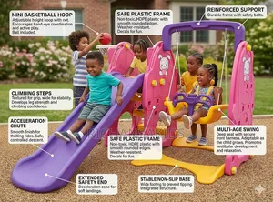 3 in 1 Customised Playground With 1year Warranty