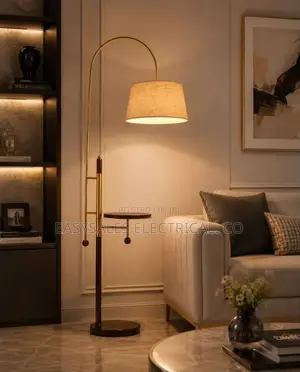 Nordic Livingroom Wireless Charging Coffee Table Floor Lamp Light