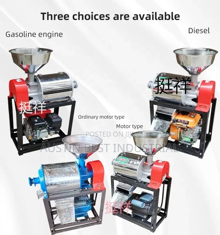 Commercial Engine-Powered Grain Milling Machine