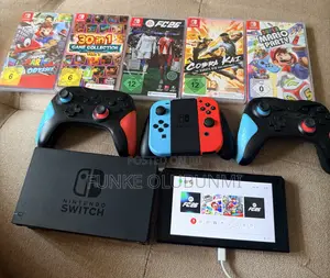 Nintendo Switch Console Bundle – 5 Games + 3 Controllers