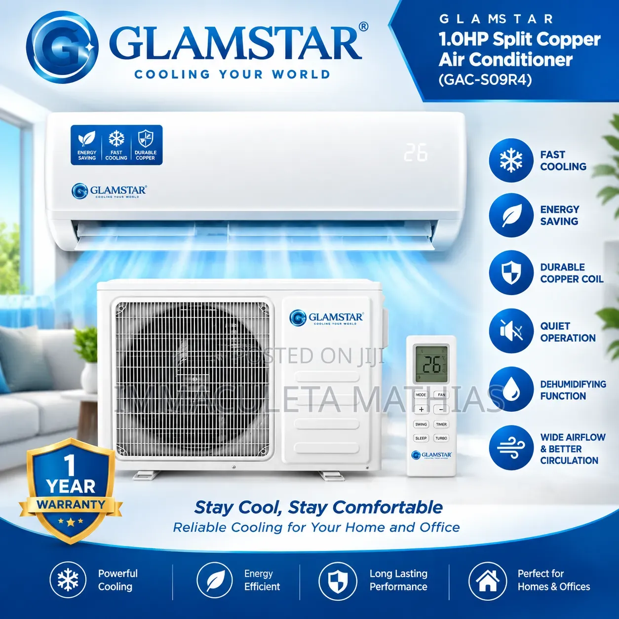 Glamstar AC 1hp