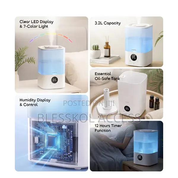 Oraimo MistGlow 3.2L Smart Humidifier With LED Display 7-Color Light
