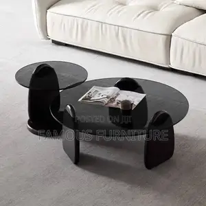 Modern 2-in-1 Coffee Table Set Featuring Smoke-Tinted Round Glass Top