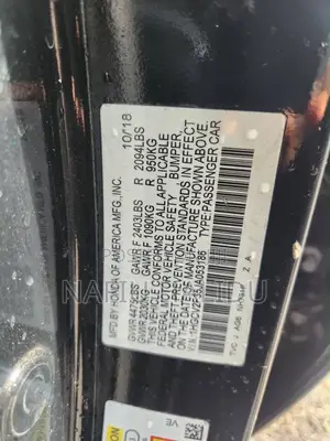 Honda Accord 2019 Black
