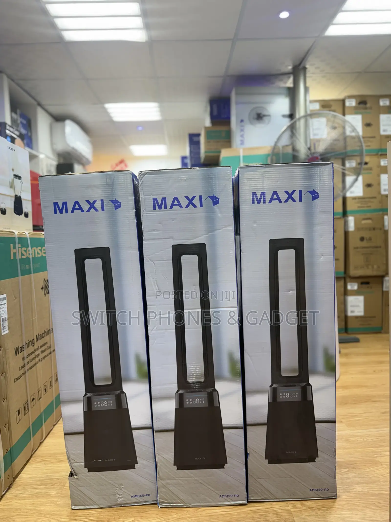 Maxi Bladeless Fan 42 Inch Black (150pd-Ams)