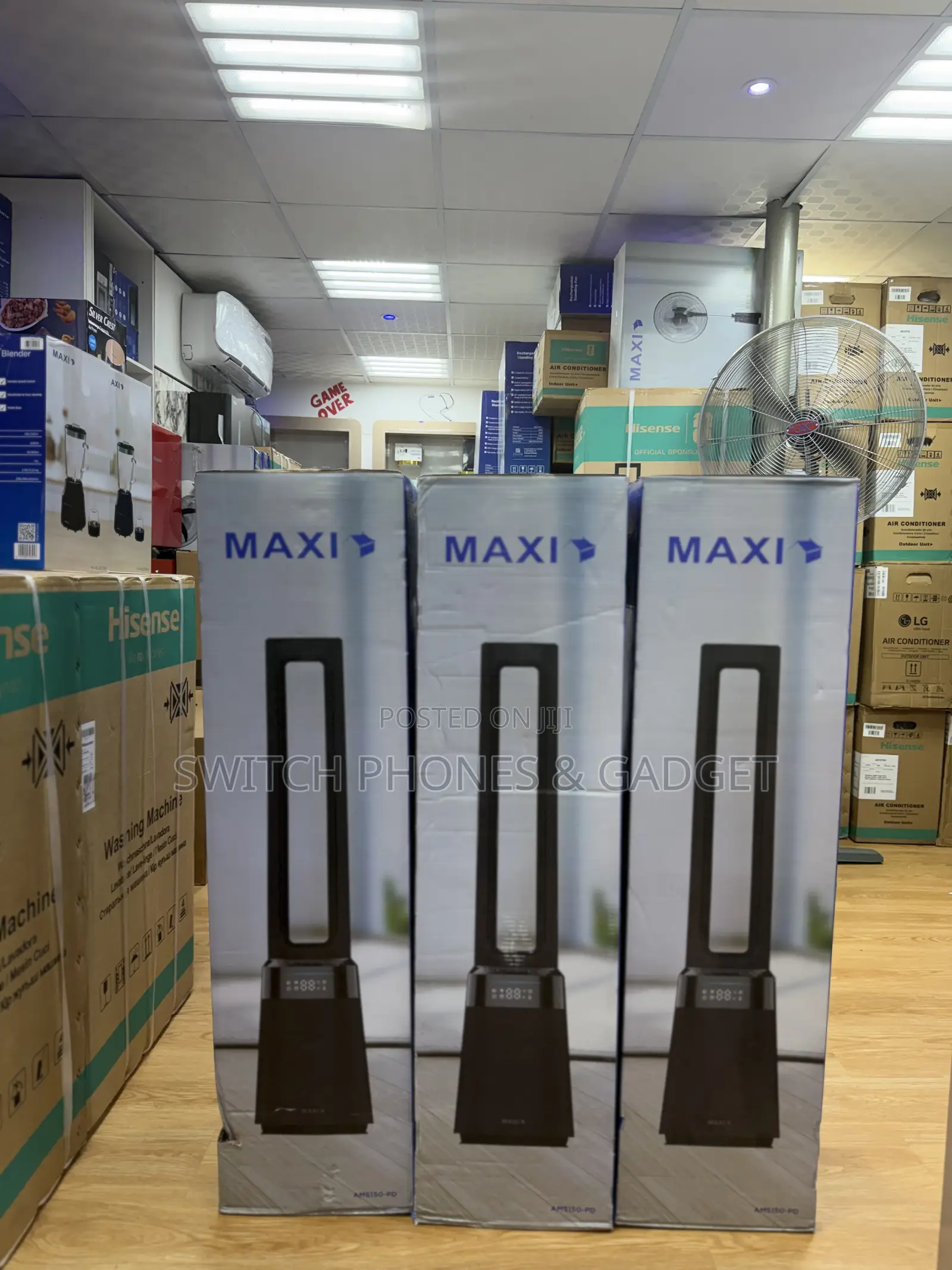 Maxi Bladeless Fan 42 Inch Black (150pd-Ams)
