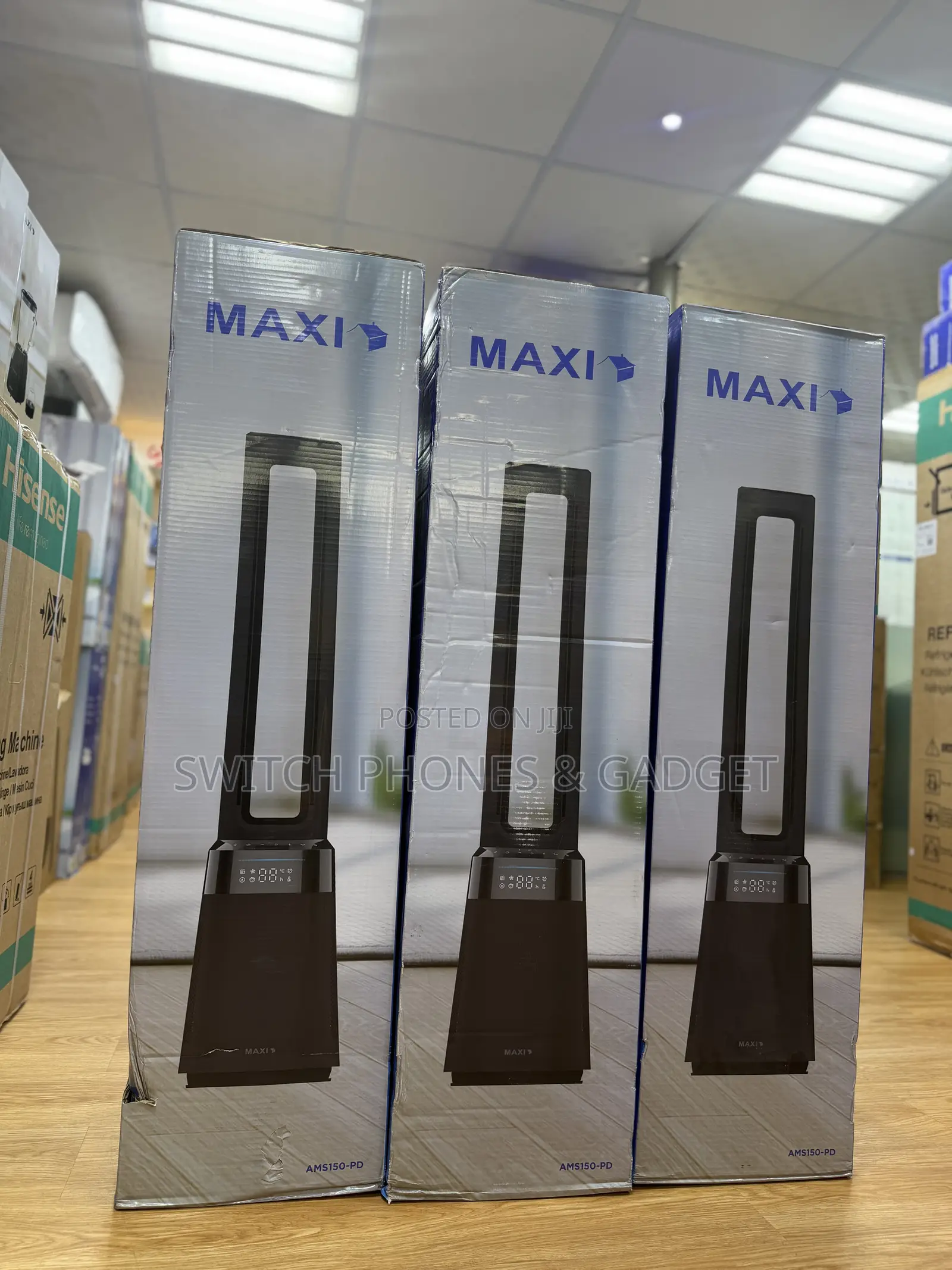 Maxi Bladeless Fan 42 Inch Black (150pd-Ams)