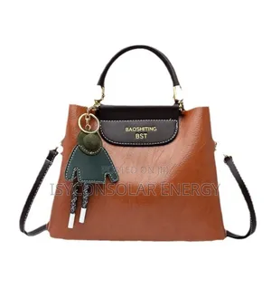 Stylish Brown Faux-Leather Handbag