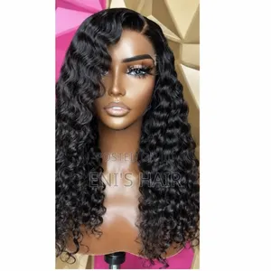 4x4 Closure Deep Wave Human Hair Bundles Wig