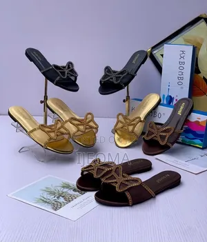 Bamboo Butterfly Flat Slippers