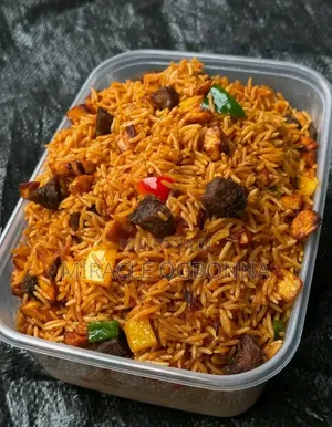 Jollof Rice and Chicken1liter Egusi With Goat Meat