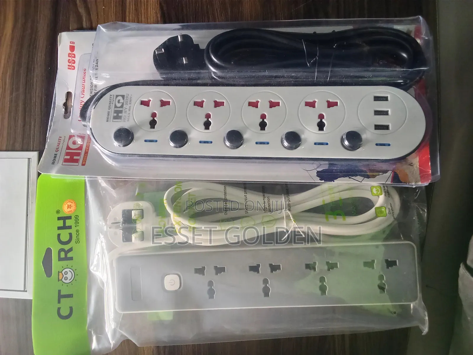 5 Way Extension Socket C-Torch With USB