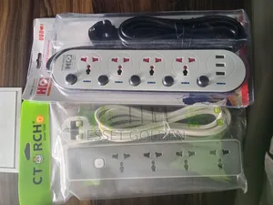 5 Way Extension Socket C-Torch With USB