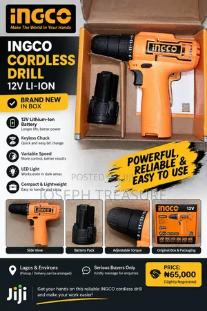 INGCO 12V Cordless Drill – Brand New INGCO 12V Cordless Drill