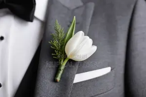 6 Groom and Groomsmen Boutonnière (Pocket Rose)