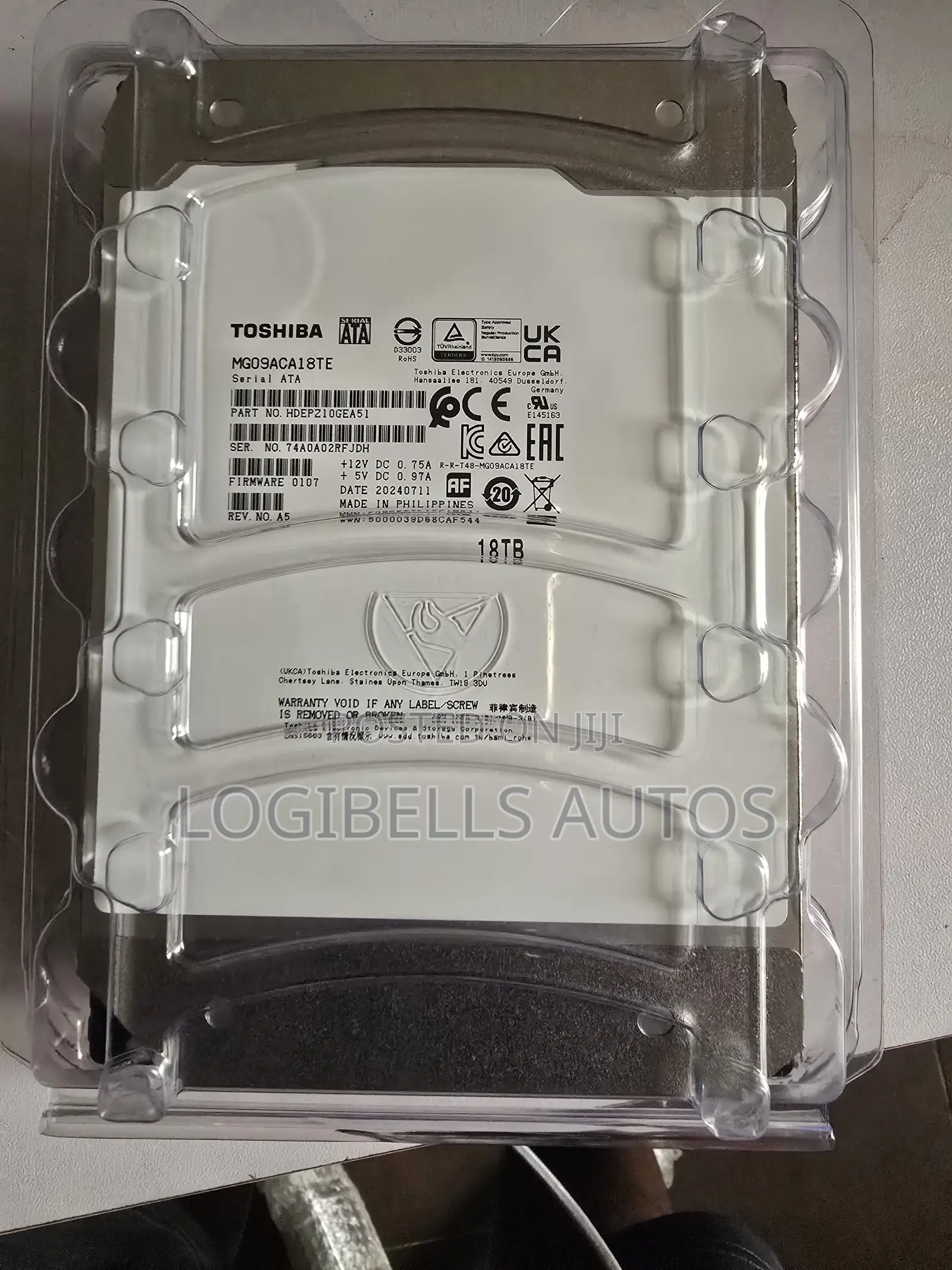 Toshiba 18TB Enterprise HDD