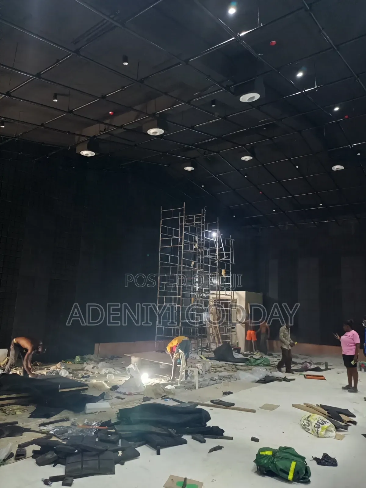 Acoustic Foam Installation, Acoustic Treatment, Fireproof Fabric