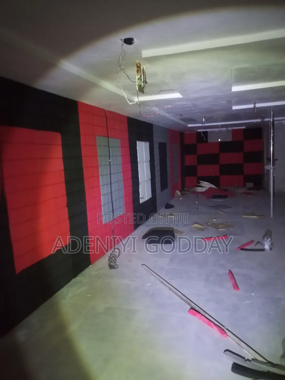 Acoustic Foam Installation, Acoustic Treatment, Fireproof Fabric