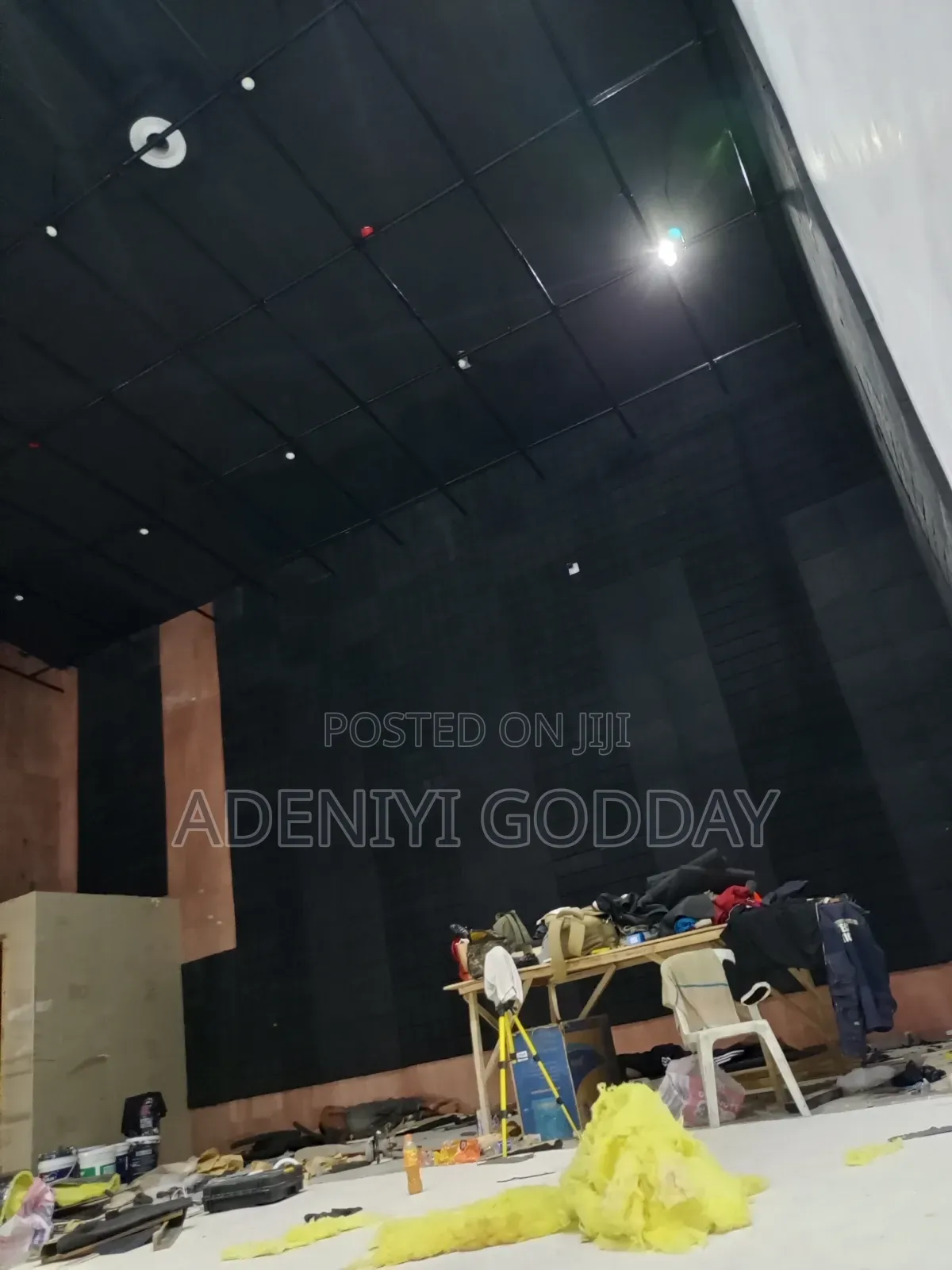 Acoustic Foam Installation, Acoustic Treatment, Fireproof Fabric