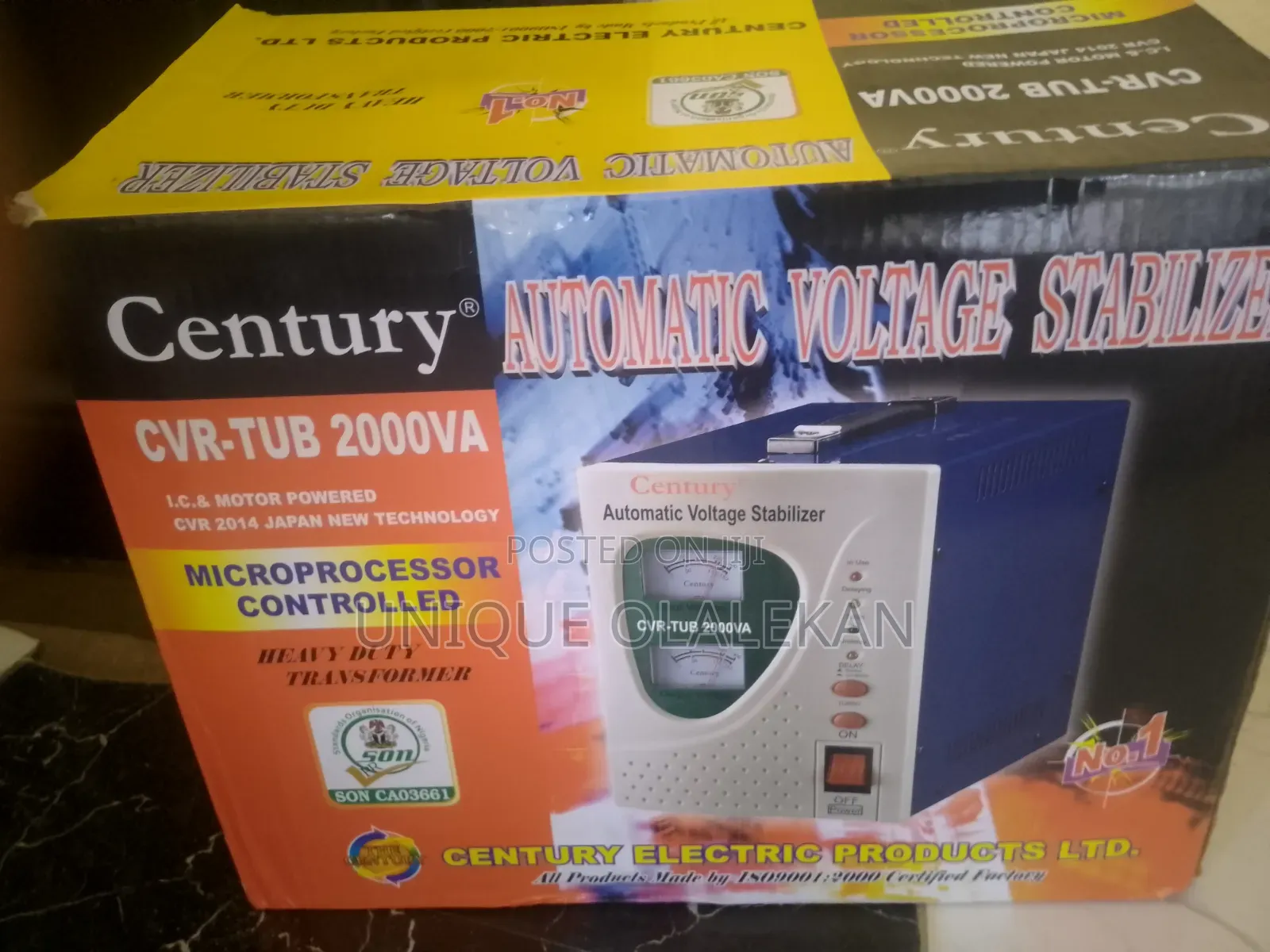 Century 2000VA Automatic Voltage Stabilizer