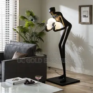 Humanoid Sculpture Ball Floor Lamp Creative Living RoomDecorationHotel