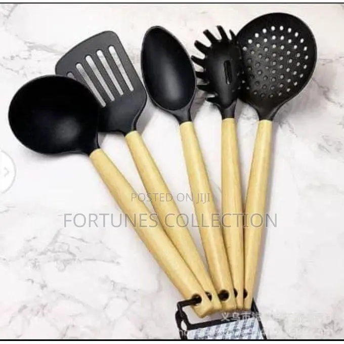 5pcs Non-Stick Silicone Cooking Spoon Set