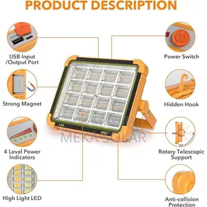 Solar Rechargeable Led Emergency Light