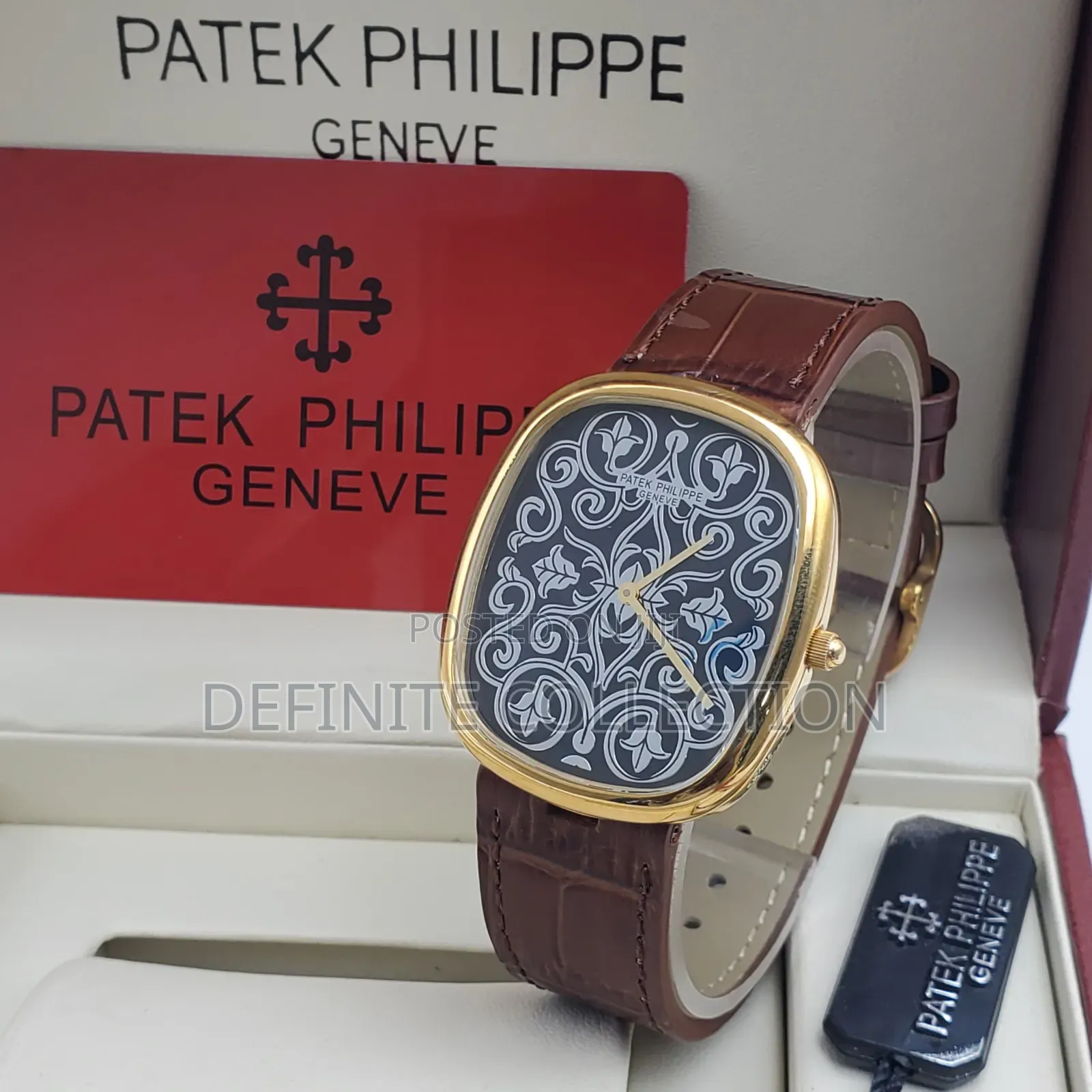 PATEK PHILIPPE Leather Luxury Wristwatch