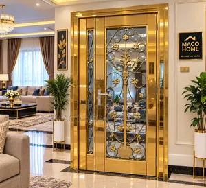 4ft by 7ft Gold Gold Stainless Steel