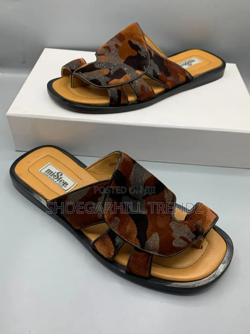 Mister Coloured Suede Palm Slippers