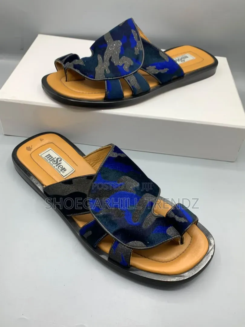 Mister Coloured Suede Palm Slippers